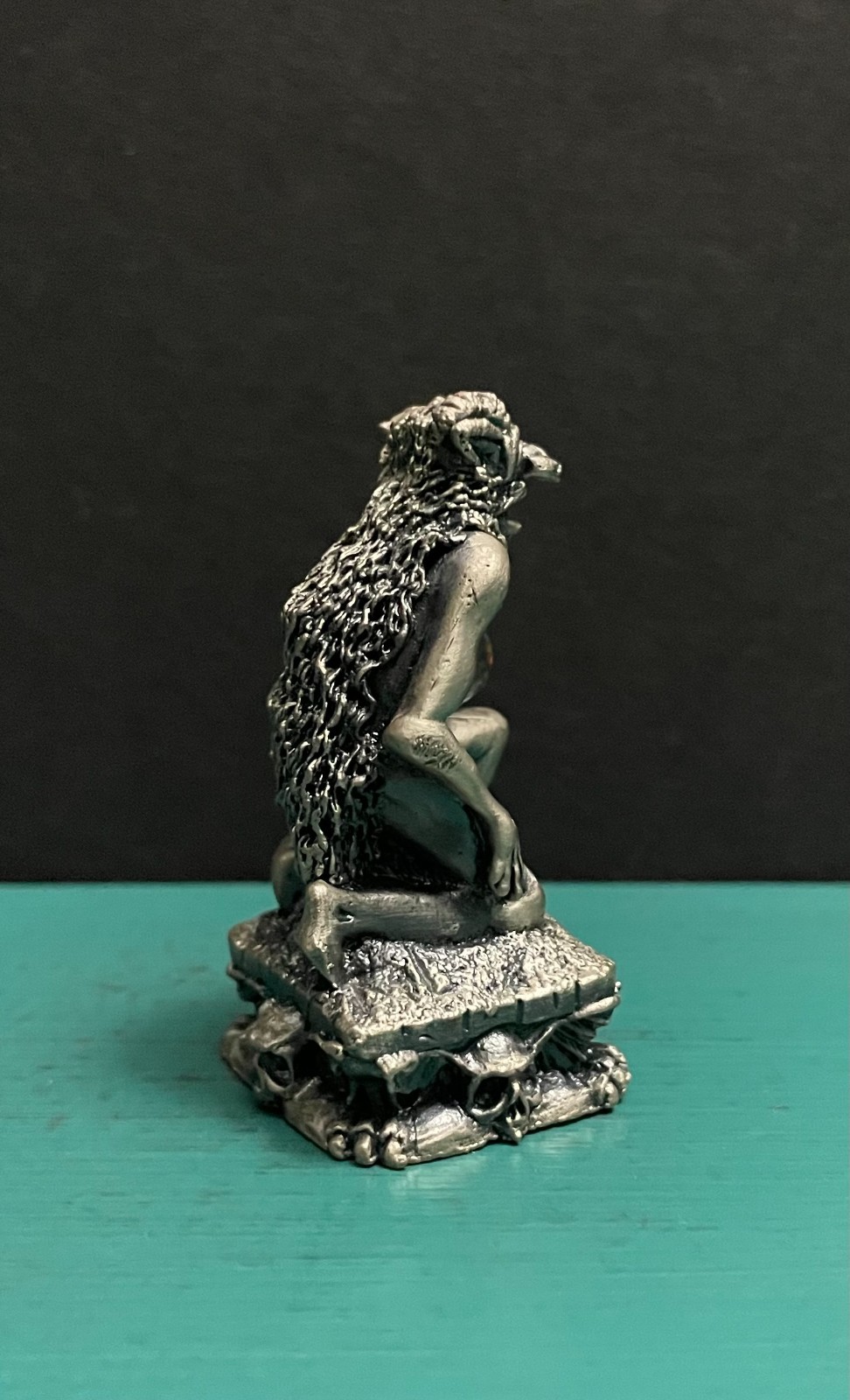 Gorham Tudor Mint Pewter Demon Beast Creature Magic Crystal Chess Figurine D&D