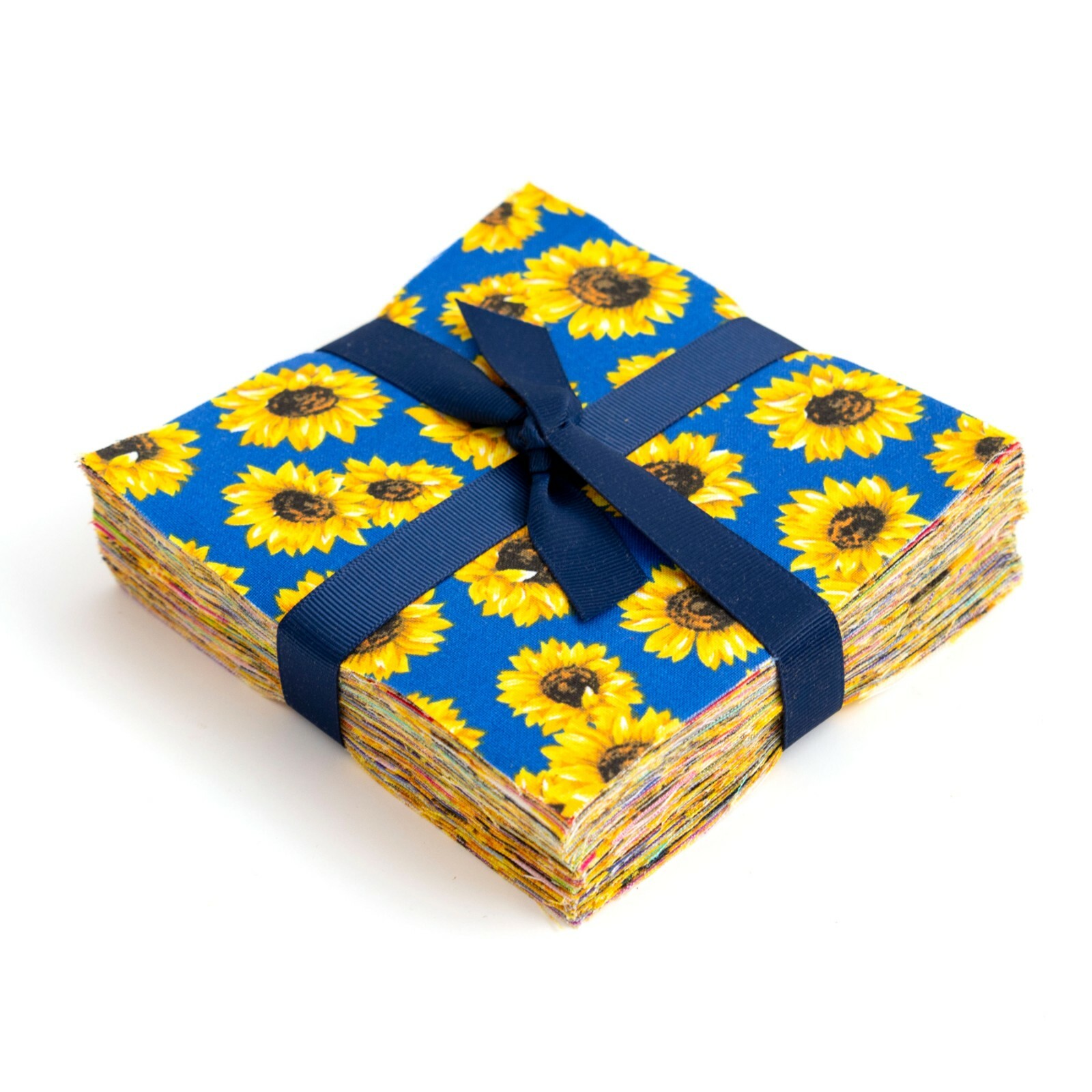 102 piece SUNFLOWERS    pre cut charm pack 5" squares 100% cotton fabric quilt