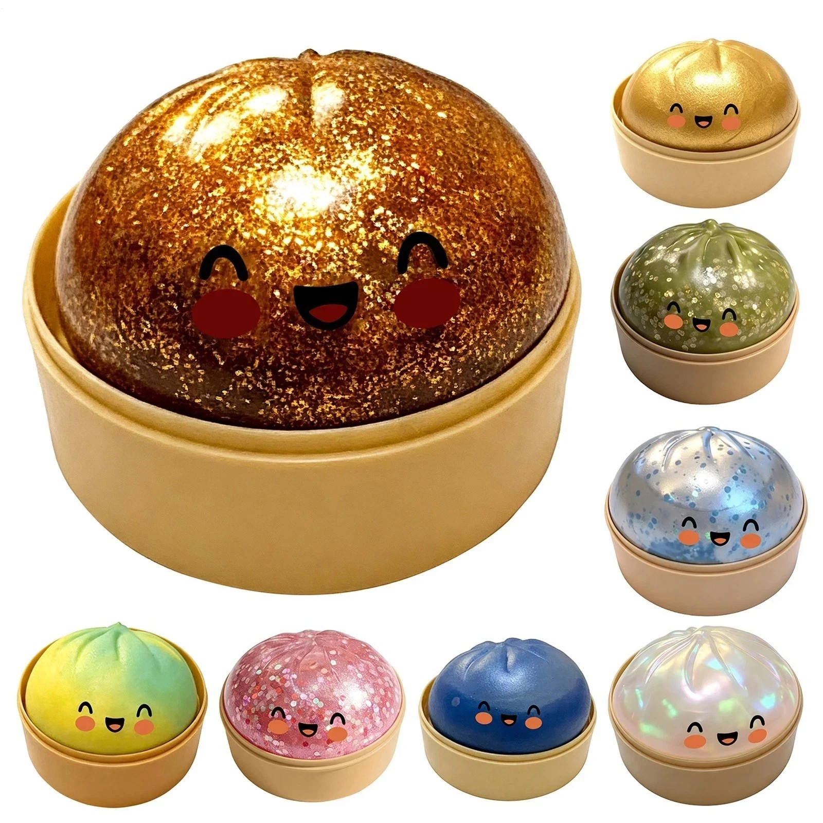 Five Below Mystery Squishy Bun Dumpling RARE GLITTER Limited Edition