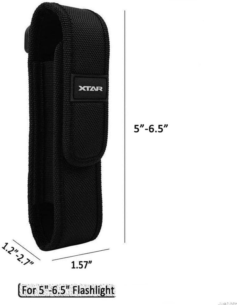2-Pack Flashlight Pouch Holster Holder for 5"-6.5" Flash Light Compatible with F
