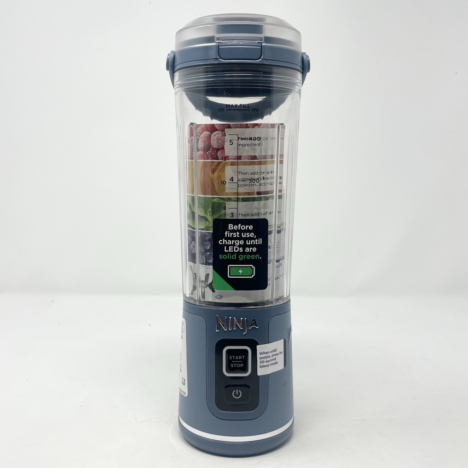 Ninja Blast BC151AQ 18oz Portable Blender Metallic Blue New