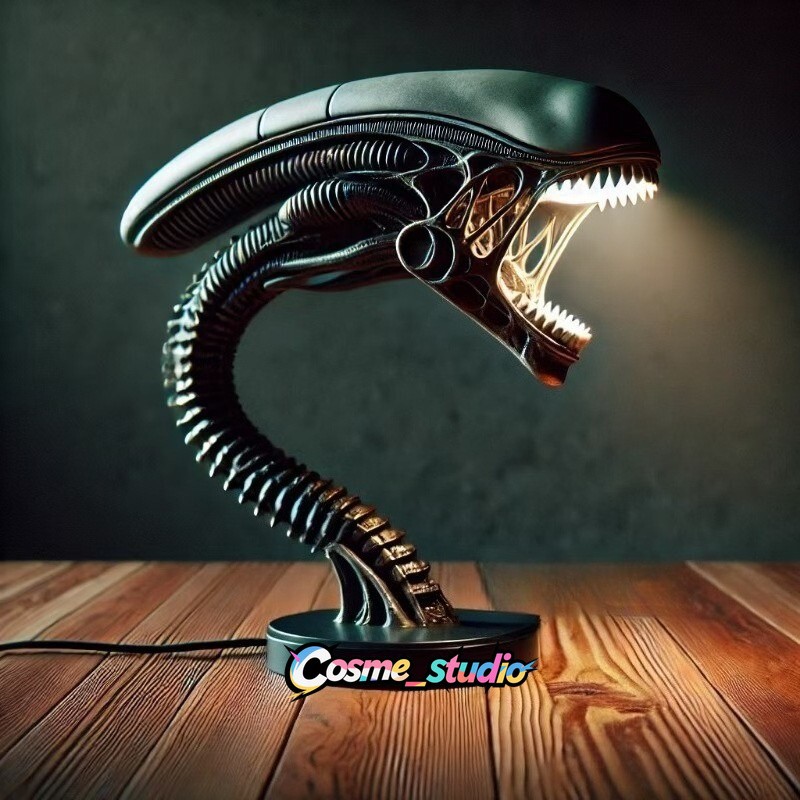 Creative Alien Creature Lamp Holder, Bedroom, Home Decora Lamp Desktop Ornament