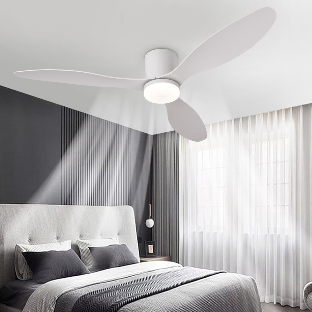 52” Profile Ceiling Fans with Lights Remote/App Control Dimmable LED DC Motor