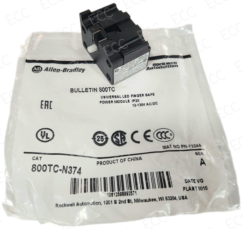 New Allen Bradley 800TC-N374 | Universal LED Finger Safe Power Module