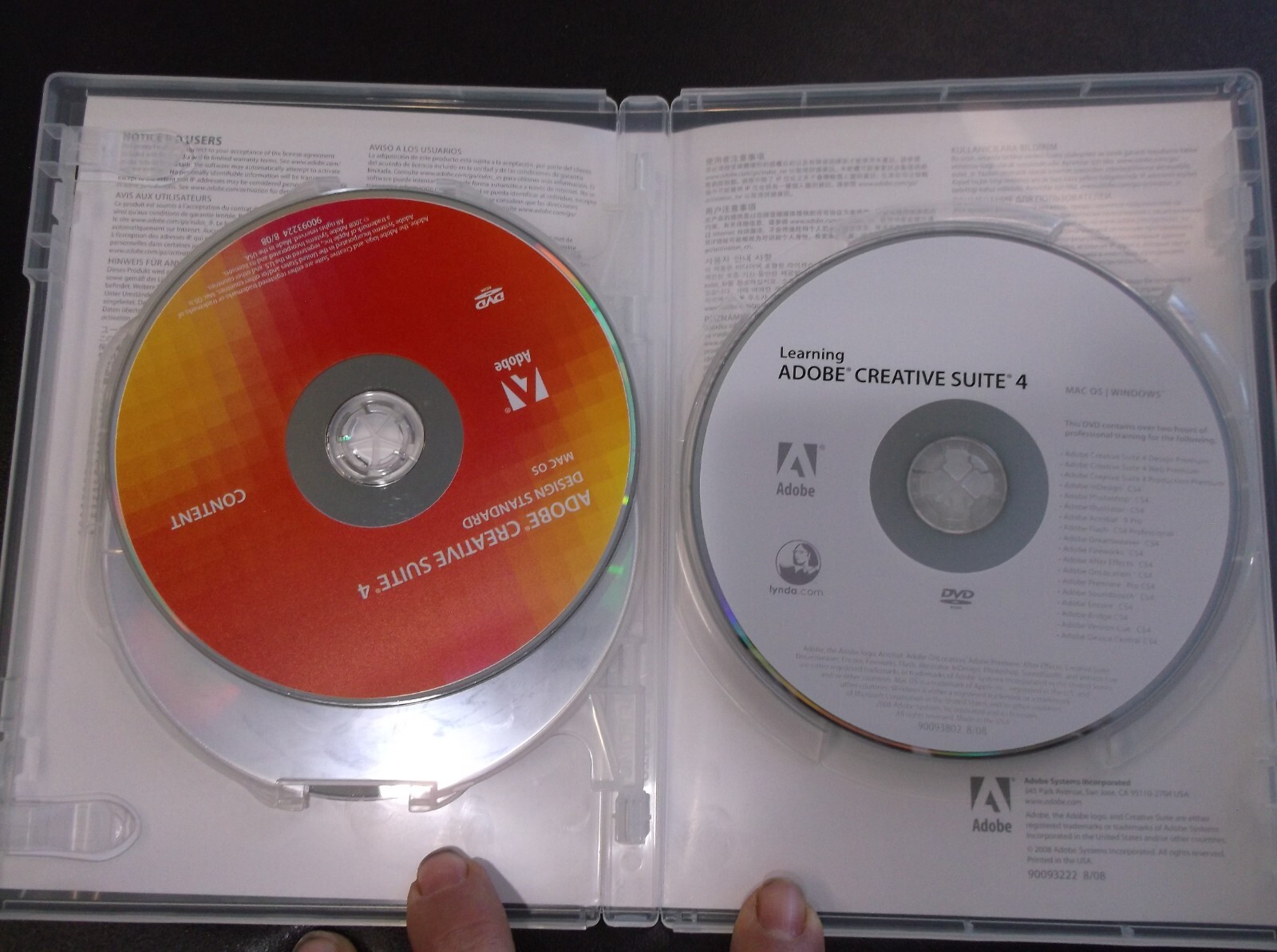 Adobe Creative Suite 4 (CS4) Design Standard for Mac RETAIL PACKAGING