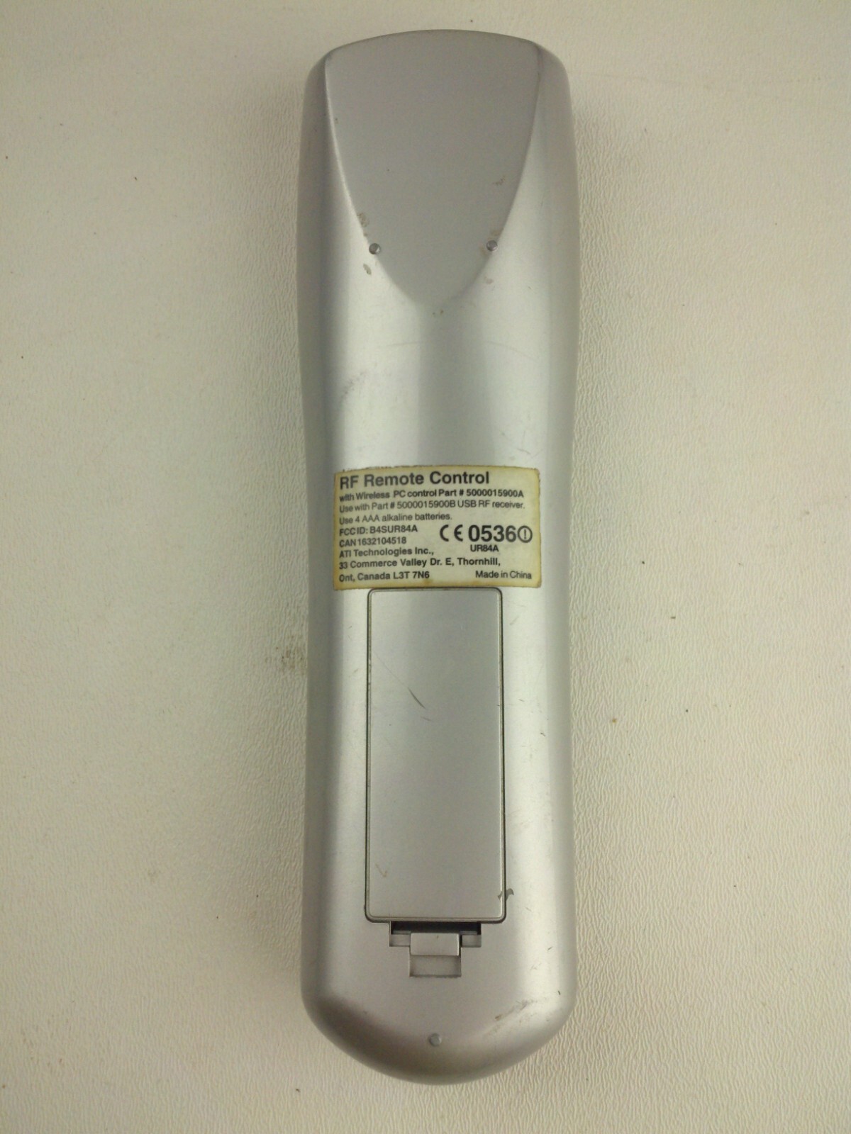 ATI Silver Wireless RF Remote Control