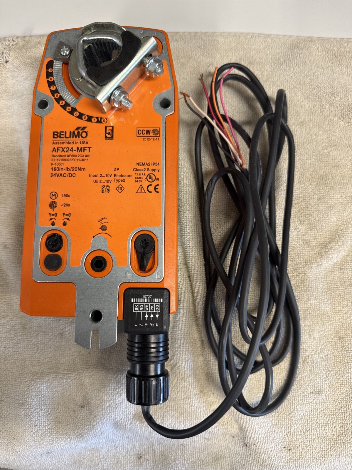 Belimo AFX24-MFT Spring Return Damper 24VAC/DC 180 in-lb 20Nm Fail-Safe Actuator
