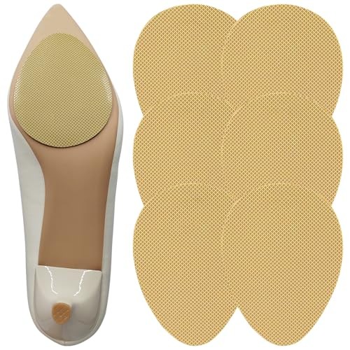 Non Slip Shoe Pads 3 Pairs Anti Slip Sole Protectors for High Heels, Yellow