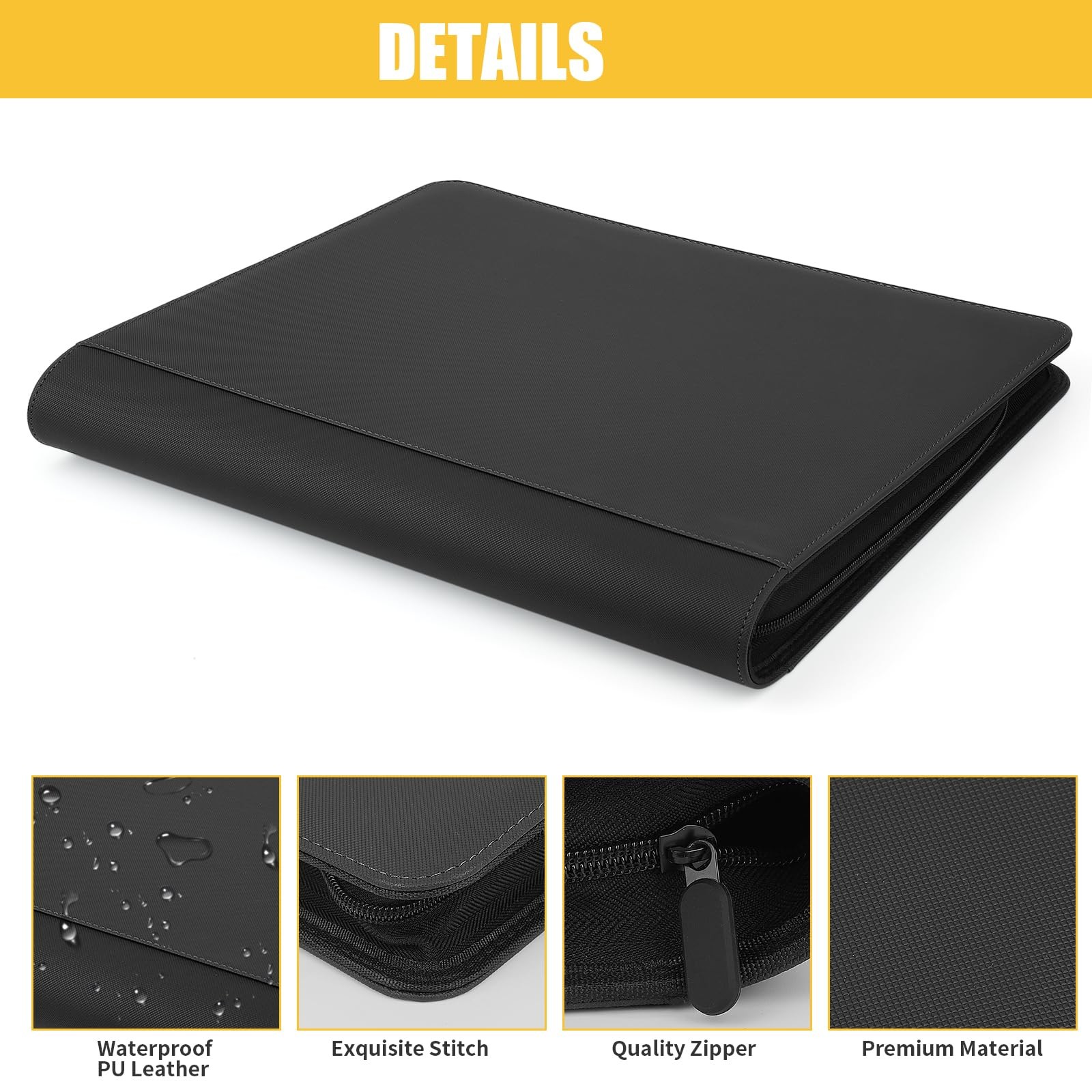 Toploader Binder, Holds 324 Toploaders, 9 Pocket Top Loader Binders with Slee...