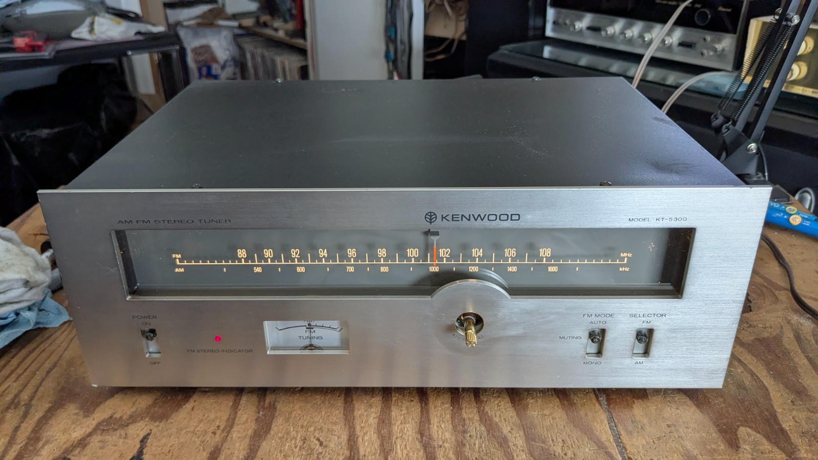 Kenwood KT-5300 PARTS Vintage Stereo Tuner no knob or switch covers