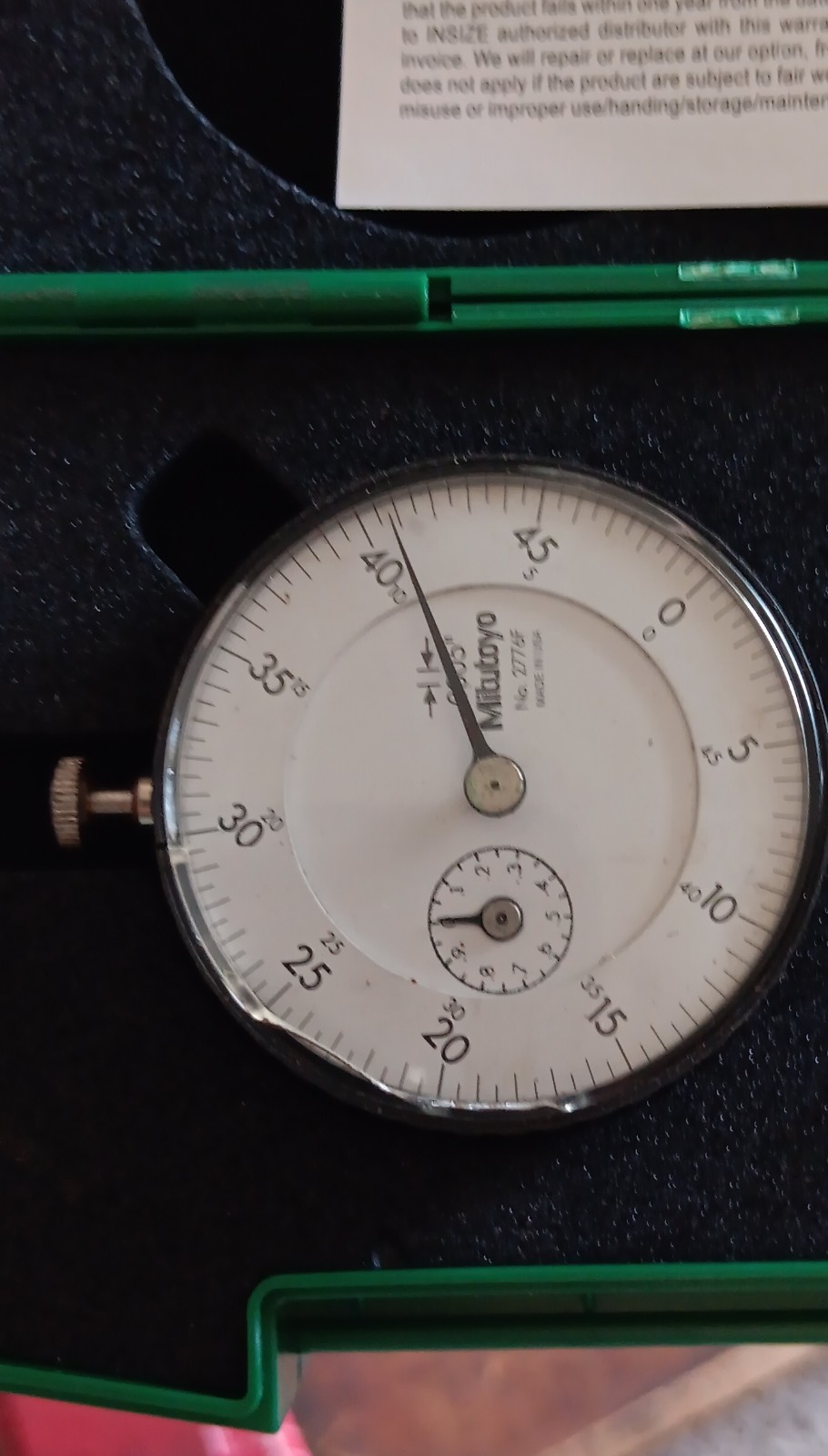 Mitutoyo Dial Indicator No. 2776F