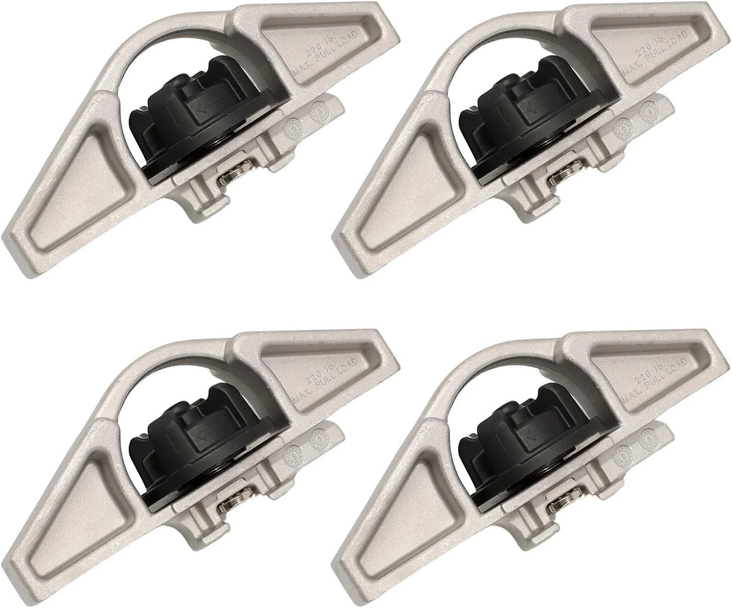 Aluminum Bed Rail Cleats 4pcs Bed Tie Down Anchors Compatible with Tundra 200