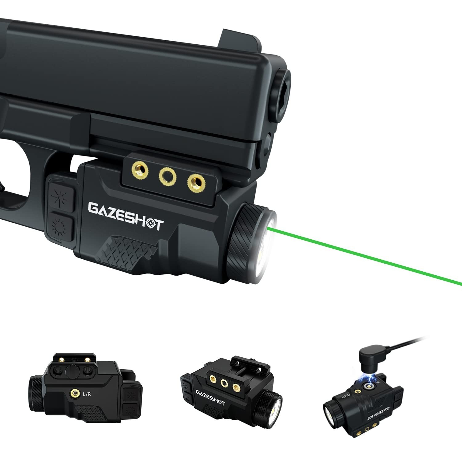GazeshotMini 700 Lumen Pistol Light Laser Combo 700 Lumens Green