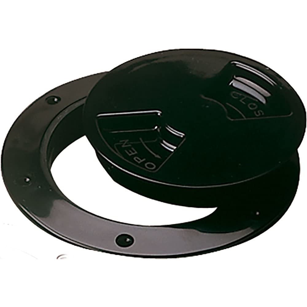 Sea-Dog Textured Quarter Turn Deck Plate Black 5 in 336157-1