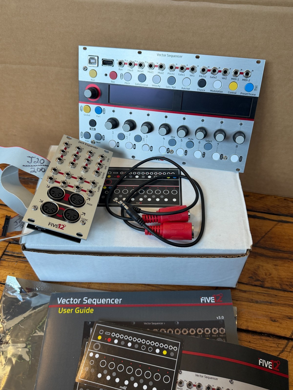 Five12 Vector Sequencer and Jack Expander Mk1 Silver Eurorack Module