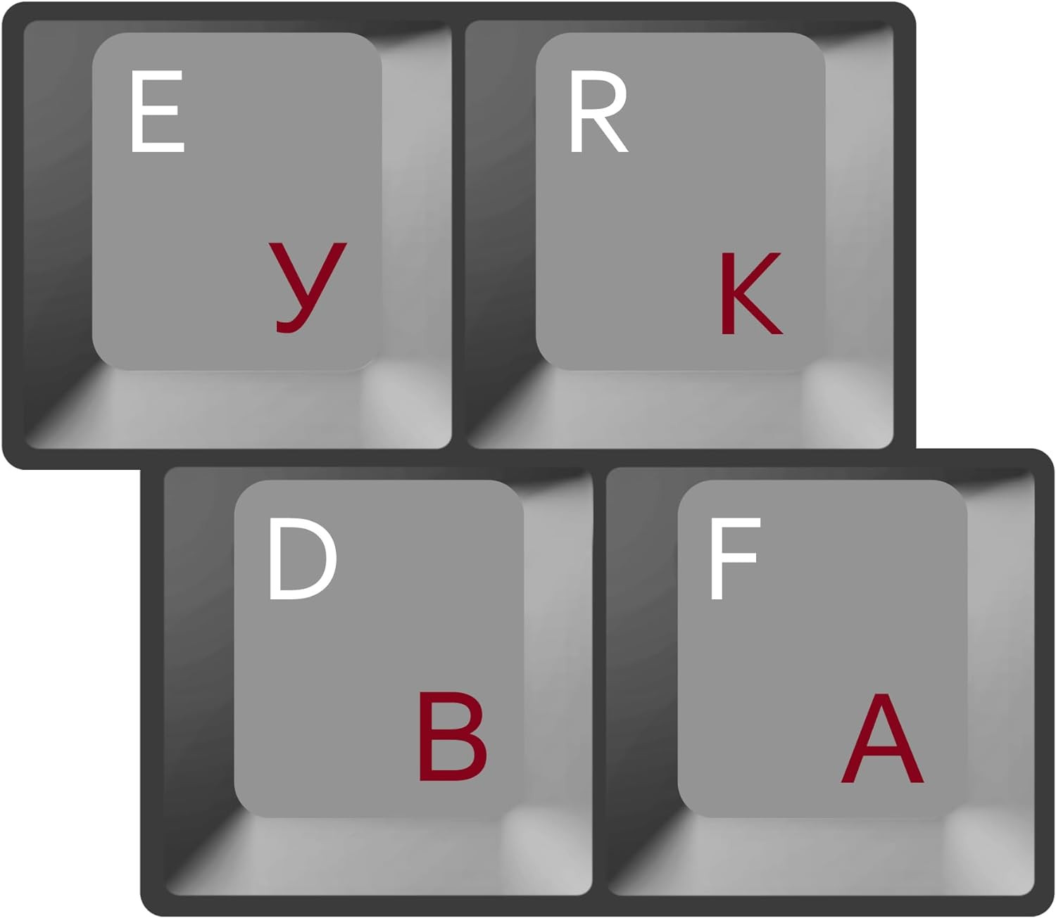2-Pack Cyrillic Alphabet Ukrainian Russian Laminated QWERTY Transparent Keyboard