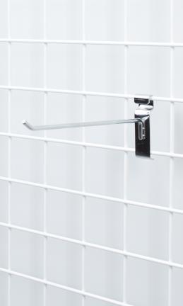 SSWBasics 10 inch Chrome Peg Hook for Wire Grid (GridWall) - 50 Pack- Chrome