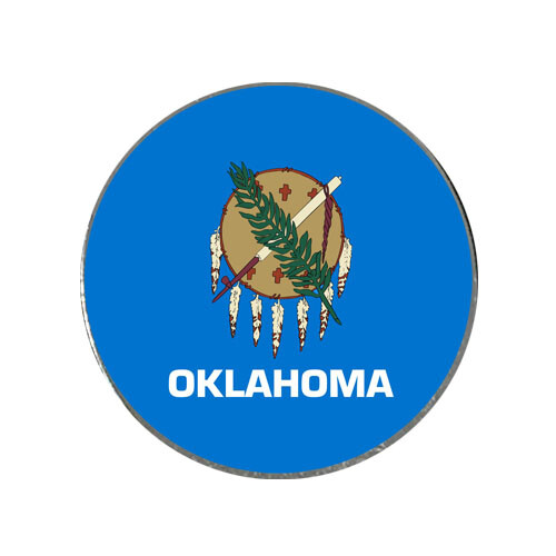 Oklahoma State Flag Golf Ball Marker