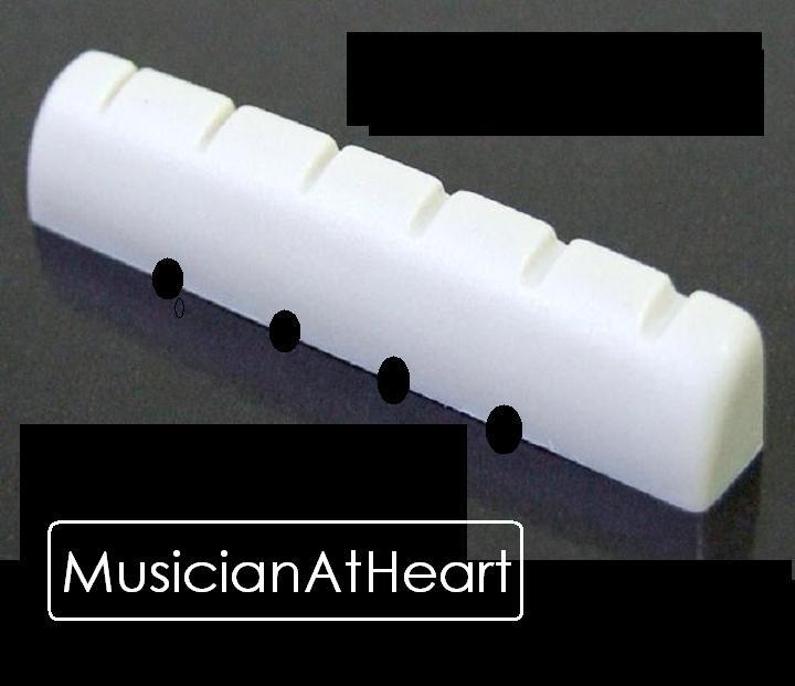 MusicianAtHeart NO GLUE SLOTTED BONE NUT made for BREEDLOVE Acoustic Guitar