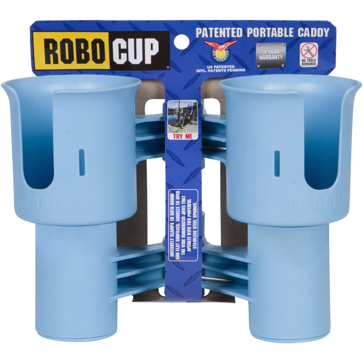 * 2 PACK DEAL * ROBOCUP CLAMP ON DRINK CUP HOLDER CADDY * FREE SHIPPING TO USA *
