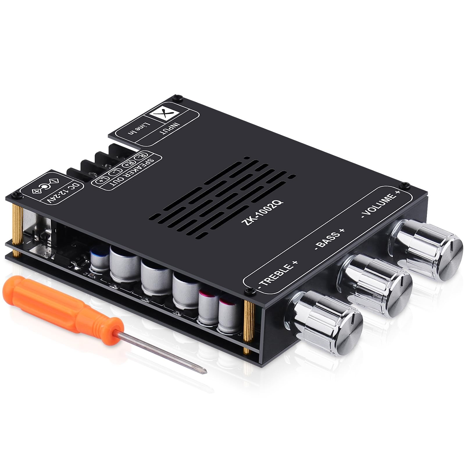 ZK-1002Q Amplifier Board, 2.0 Channel TPA3116D2 Audio Amplifier Module 100W+1...