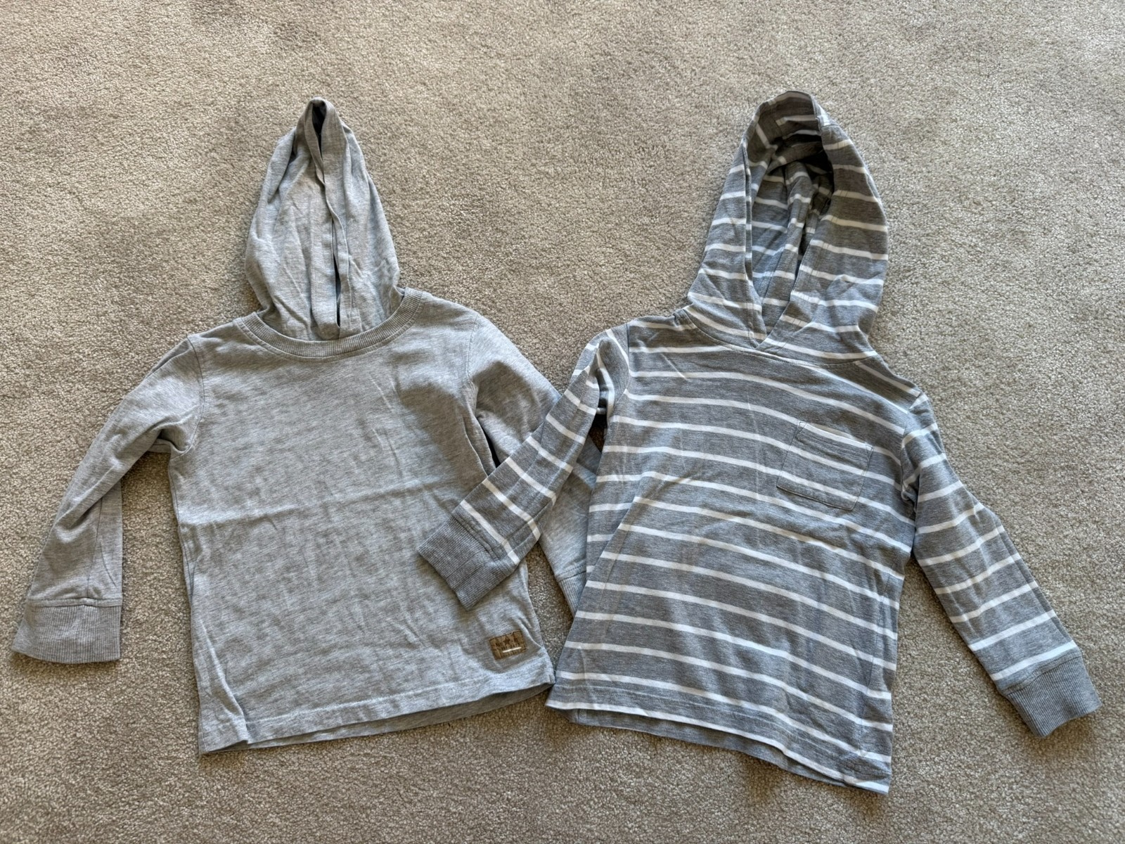 Next x 2 Bundle 2-3 2 3 Year Long Sleeve Top Grey White Stripe 850 431 123 827