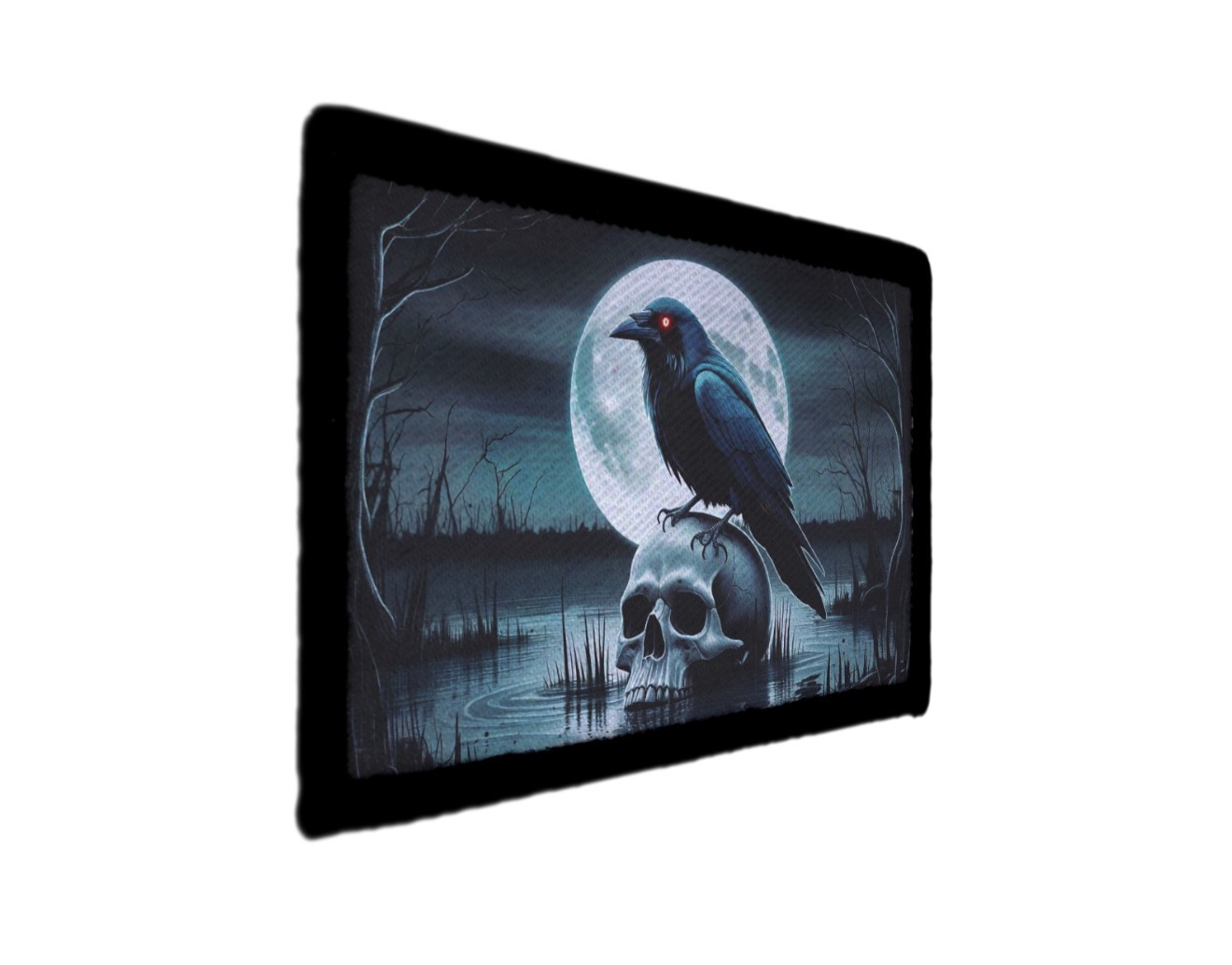 Crow Raven on a Bloody Skull Punk Death Patch Morale Hook [sub]