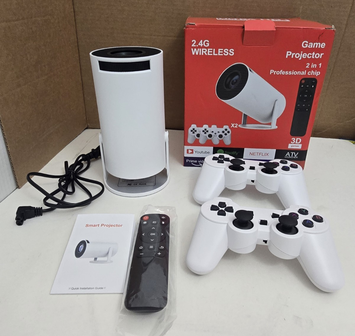 2.4 Wireless Game Projector 2 In 1 Professional Chip Portable LCD Projector 3D