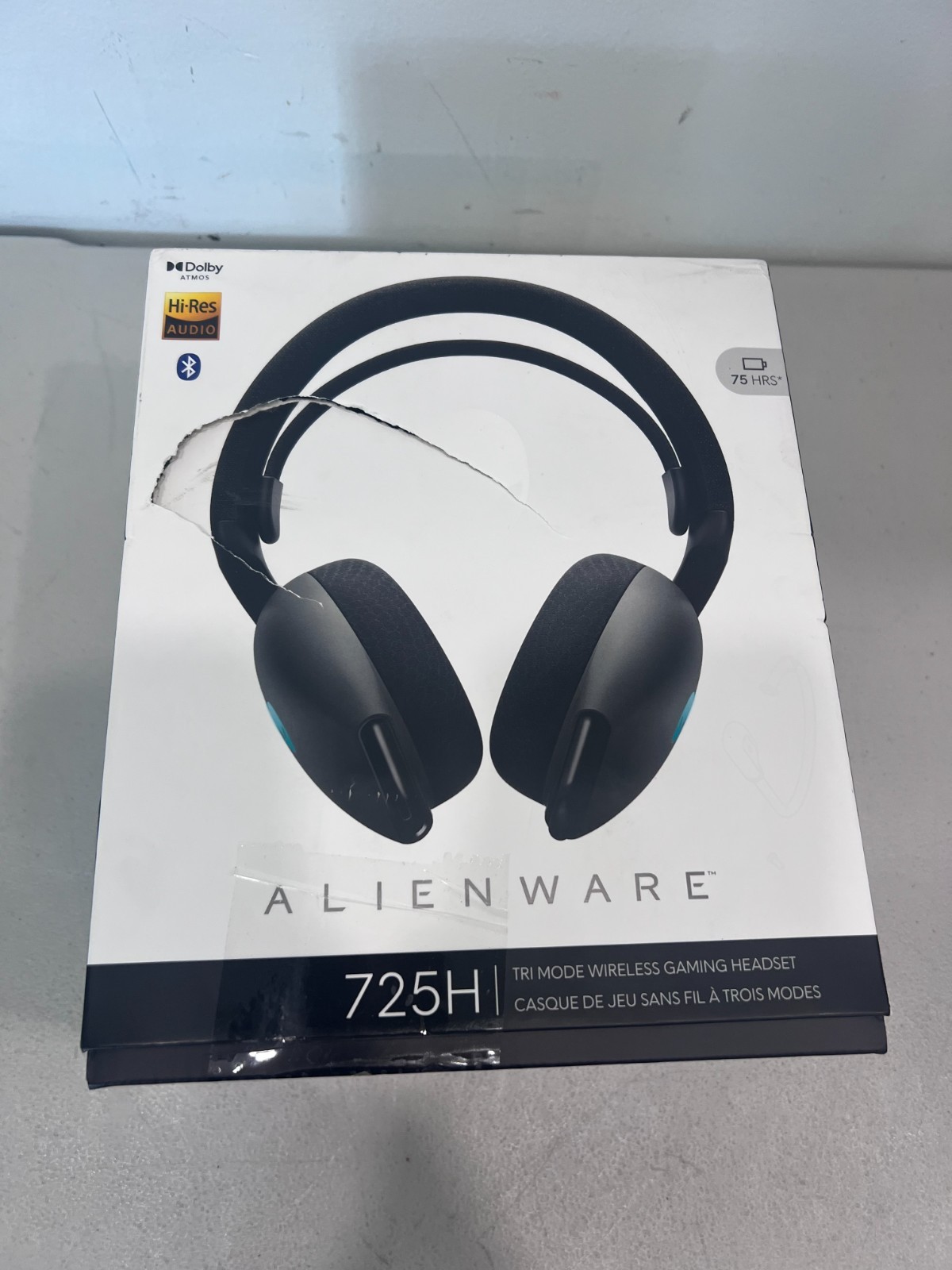 Alienware Tri-Mode Wireless Gaming Headset AW725H Wired/Wireless - NO RECEIVER
