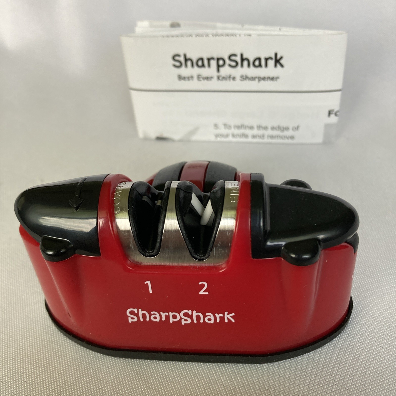 SharpShark for Knives and Scissors - Instructions - Anchors to Counter