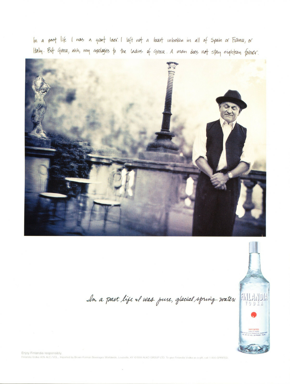 FINLANDIA VODKA AD #33 RARE 1999 OUT OF PRINT VINTAGE