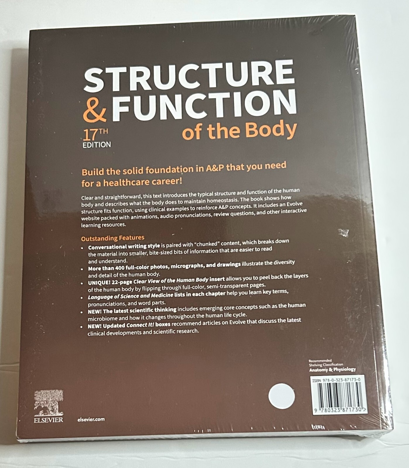 Structure & Function of the Body, 17th Edition, 2024, Softcover, Sealed, New