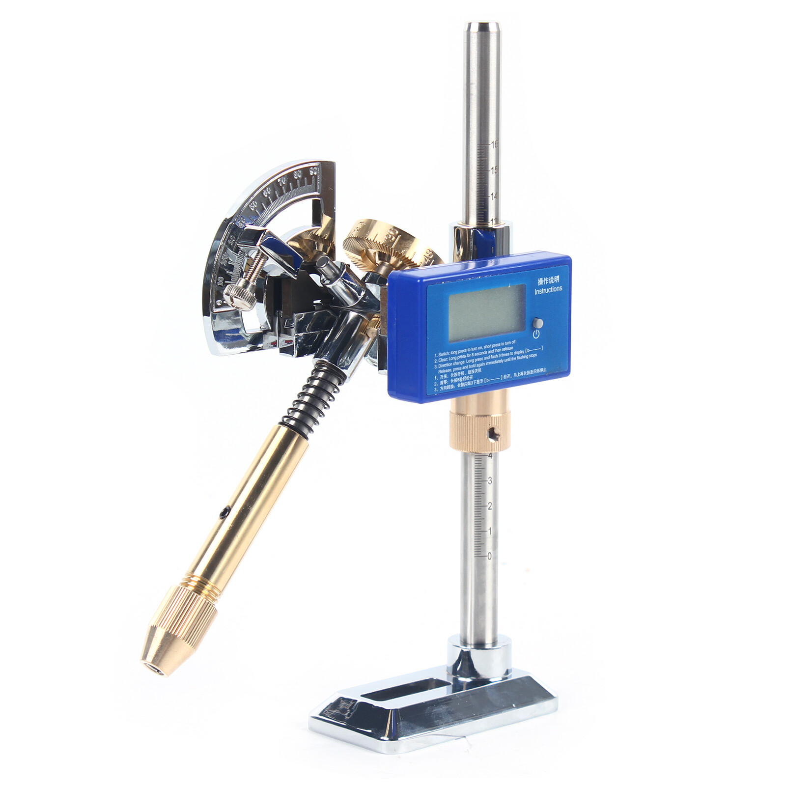 Digital Display Angle Manipulator Gem Faceting Machine Angle Polishing Handle