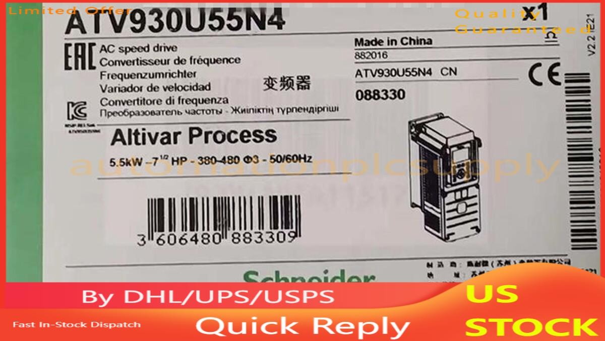 Schneider Electric Factory Sealed ATV930U55N4 Altivar Process AC speedt drive