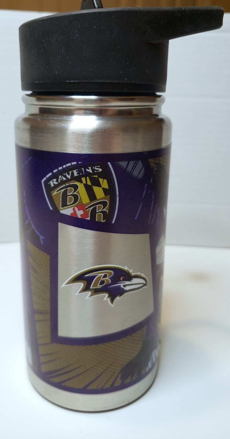 Baltimore Ravens 16 oz Thirst Hydration Water Bottle Tumbler Officially Licensed