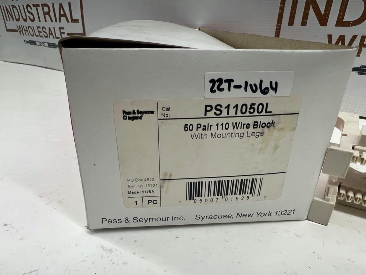 Lot of 2 Pass & Seymour Legrand PS11050L 50 Pair 110 Wire Block w/ Mounting Legs