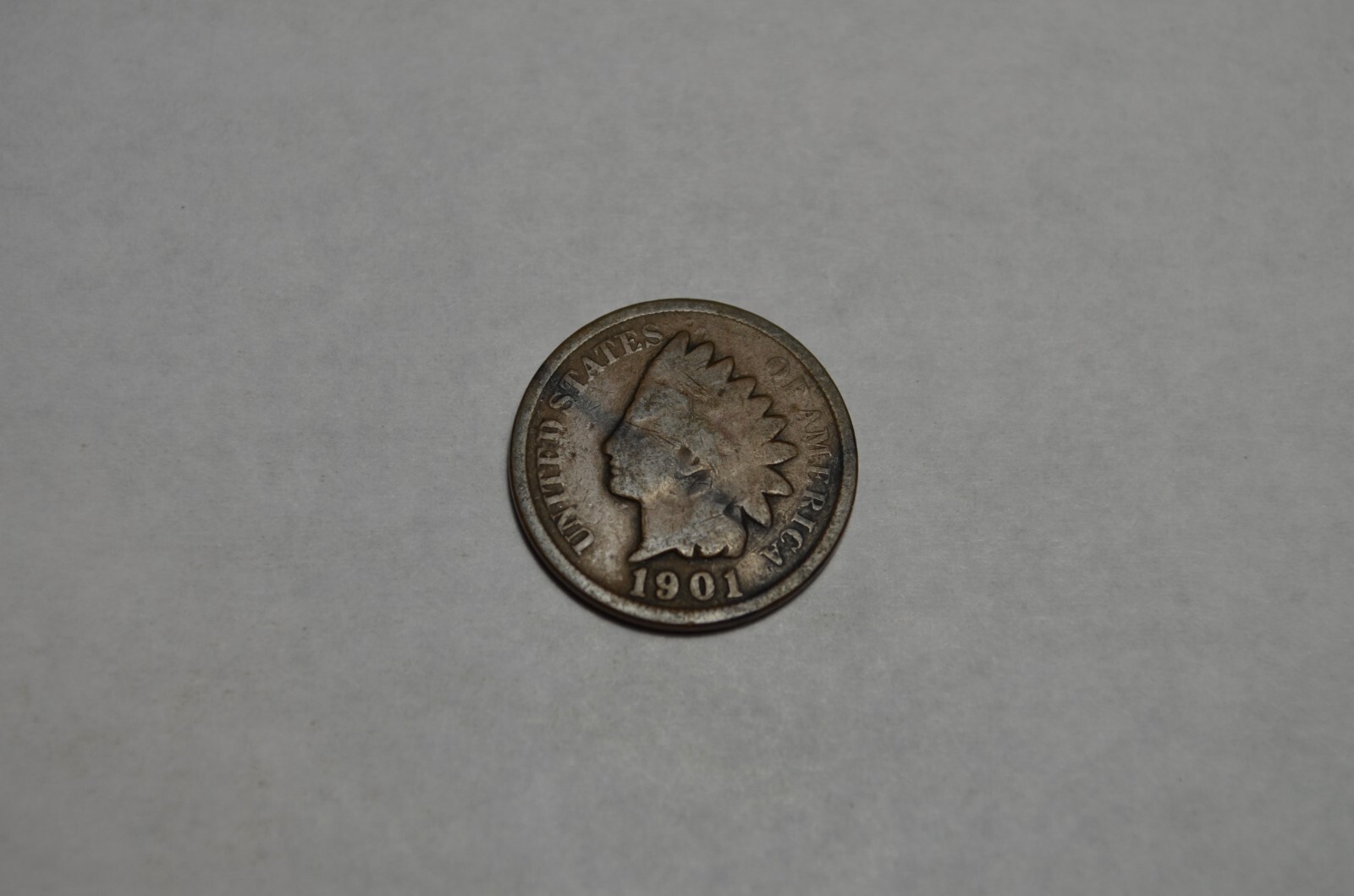 1901 INDIAN HEAD CENT GOOD CONDITION SOLID NICE OLD COIN FREE SHIPPING #4