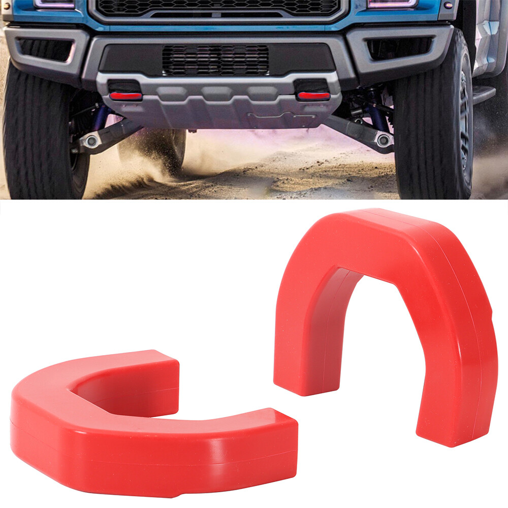 2PCS Front Tow Hooks Covers For RAM 1500 2019-2024 Tow Hooks Hitch Cover Red