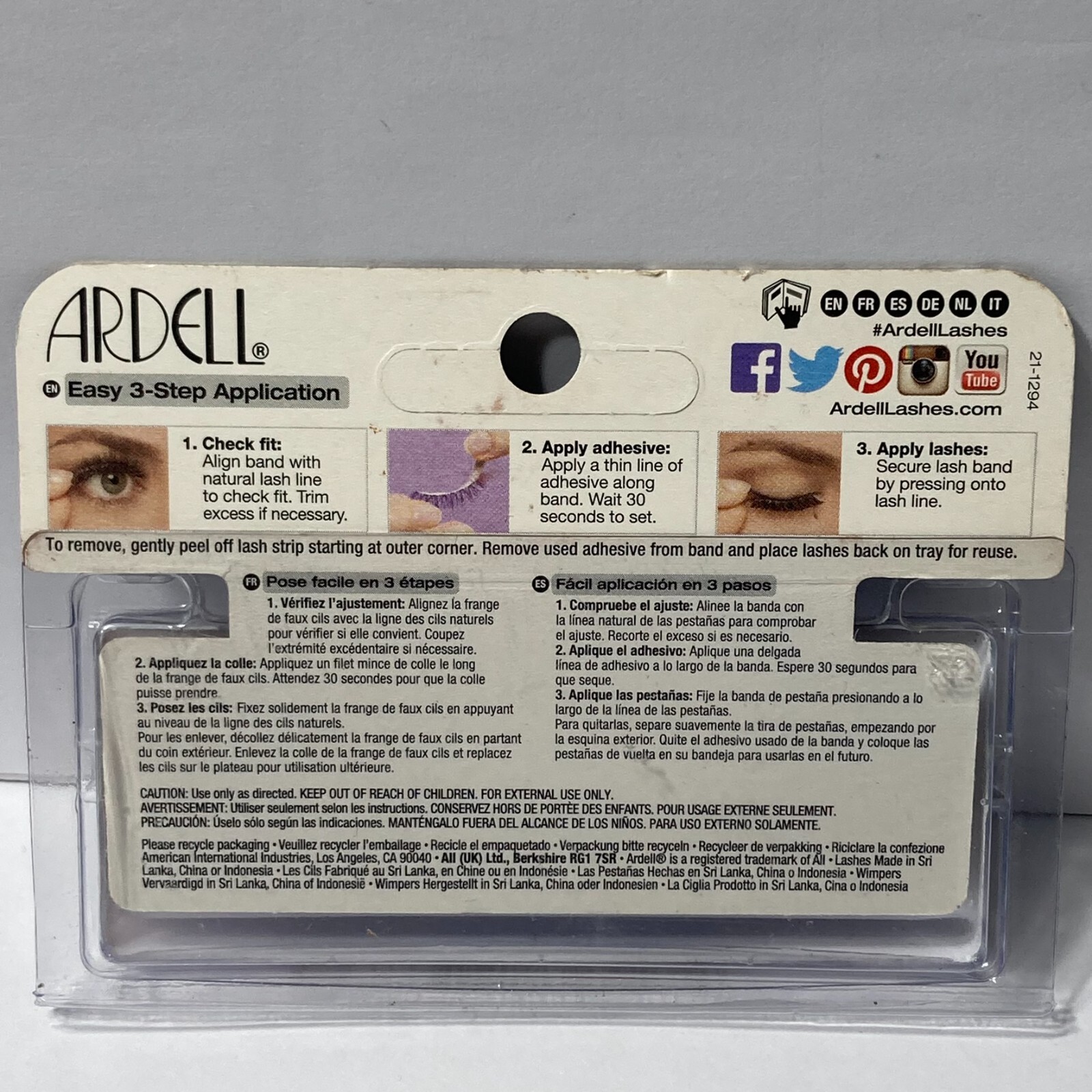 Ardell Natural Eye Lashes 1 Pair #117 Black