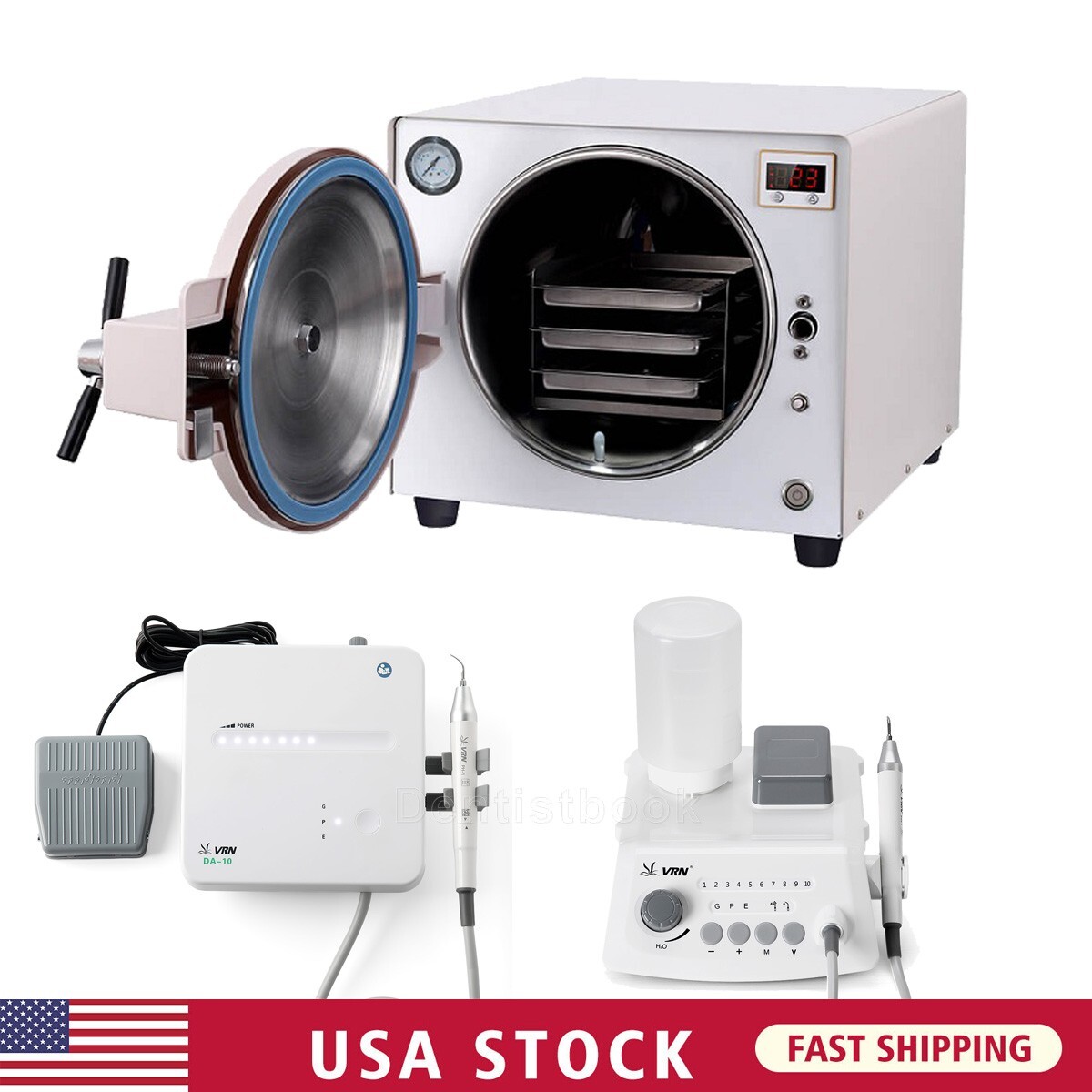 Dental Autoclave Steam Sterilizer/LED Piezo Ultrasonic Scaler Scaling Handpiece