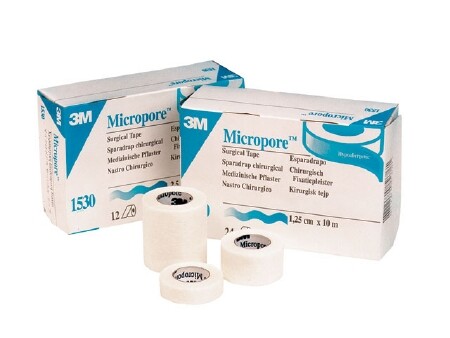 3M Micropore Surgical Tape 1/2'' x 10 Yds, #1530-0, Box of 12