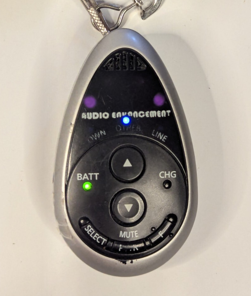 Audio Enhancement Infrared Wireless Teardrop Microphone MTD-09 TESTED