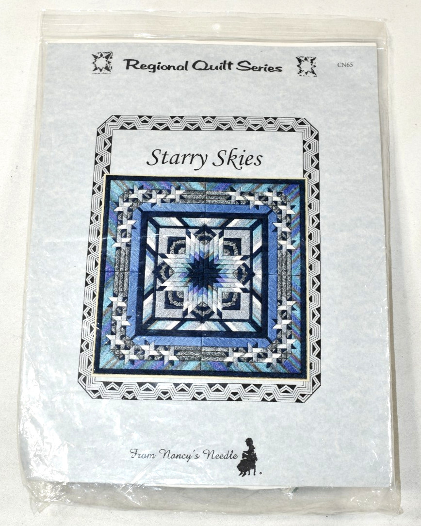 Nancy's Needle AS-IS Starry Skies Counted Needlepoint Pattern & PARTIAL Thread