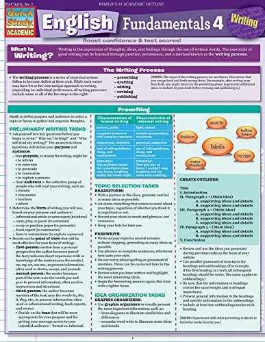 English Fundamentals 4 - Misc. Supplies, by BarCharts Inc. - Very Good