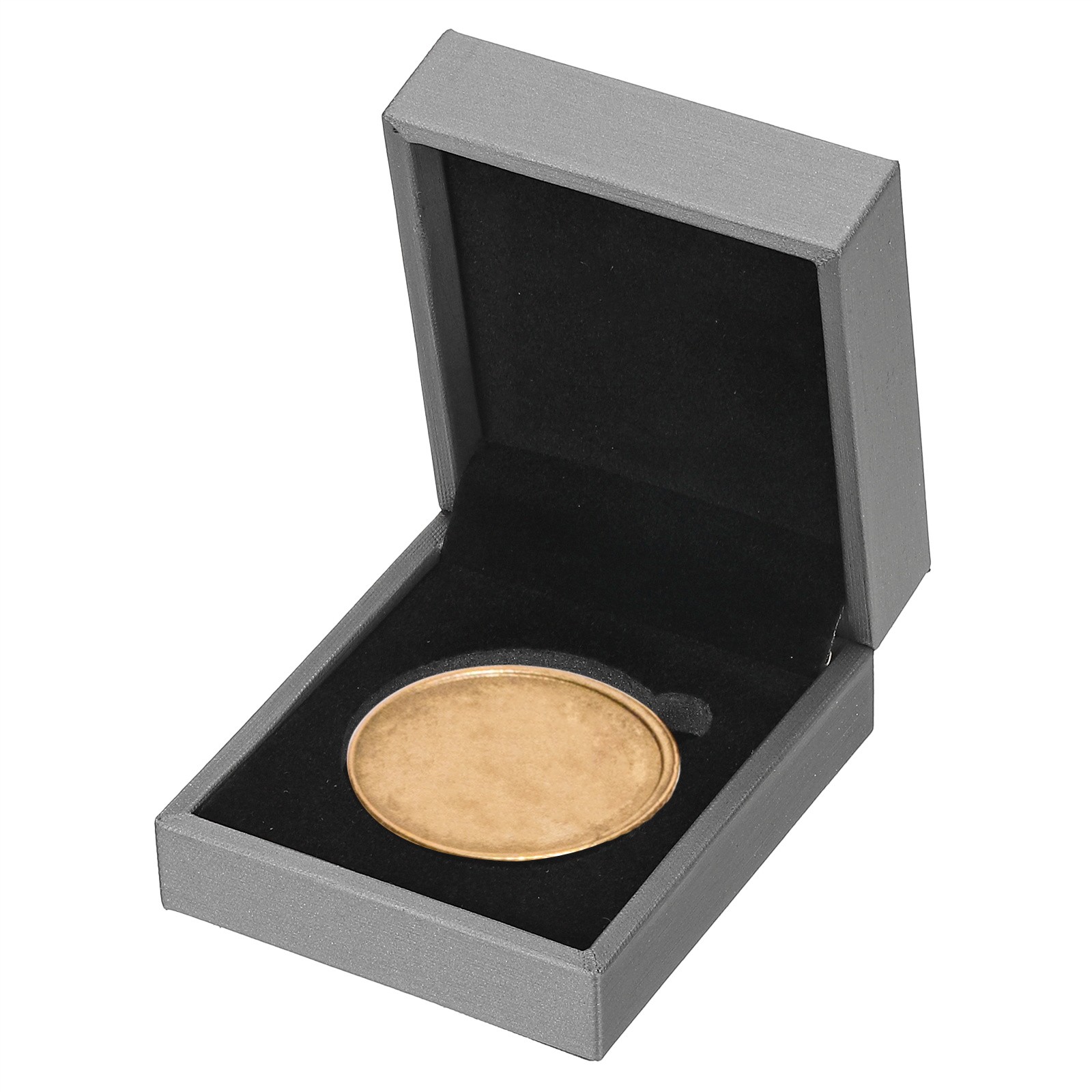 Coin Display Box, Coin Presentation Display Box Square Fit 50mm Coin, Gray