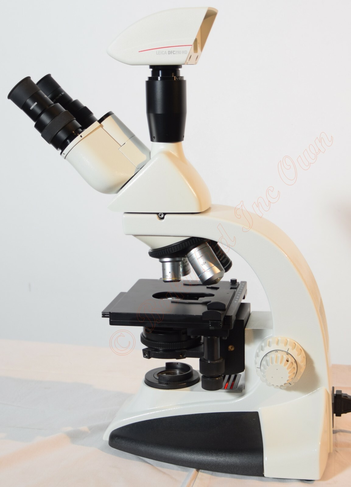 Leica DME Microscope Leica DFC290 HD Camera HDMI 4 Objectives 100x, 40x, 10x, 5x