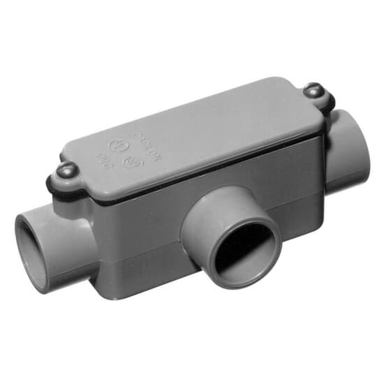 Thomas & Betts E983H ELECTRICAL PVC T Conduit Body 1 1/2" W/ Cover and Gasket