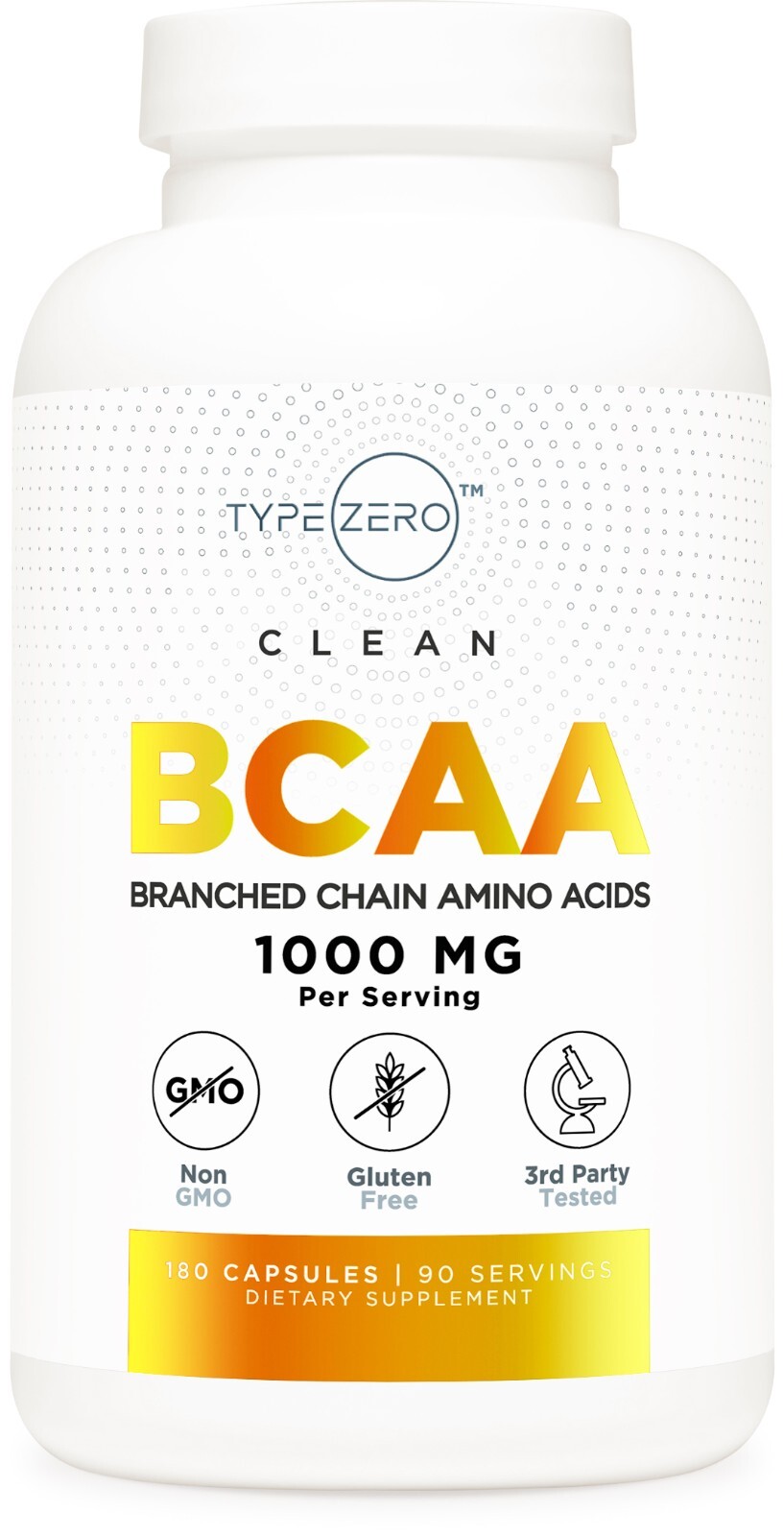 Type Zero BCAA 1000mg (180 Capsules, 90 Servings)