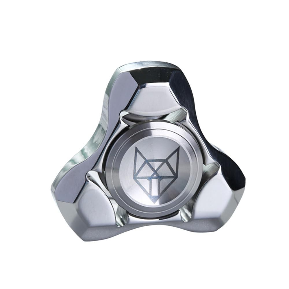 Metal Fidget Spinner Toys for Adults, Stainless Steel Small Mini Fox Hand Gyr...