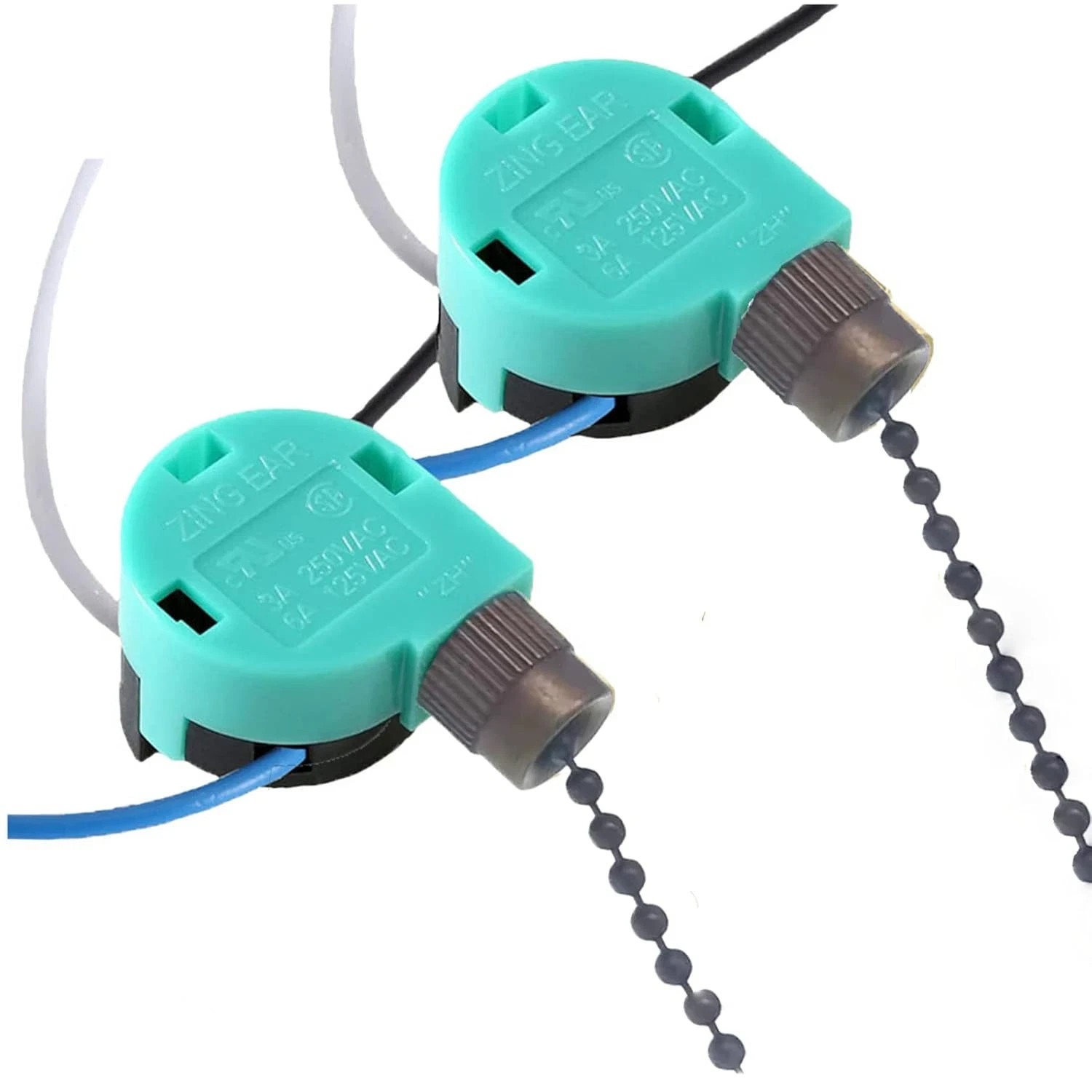 Ceiling Fan Switch Zing Ear ZE-208S6,3 Speed 4 Wire Pull Chain Switch Fan Light